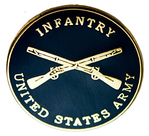 Blue Army Infantry Crossed Rifles Hat or Lapel Pin