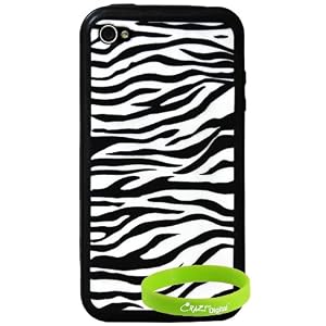 CrazyOnDigital Zebra Skin Case for iPhone 4G