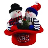 12" NHL Montreal Canadiens Plush Snowmen Top Hat Christmas Table Decoration