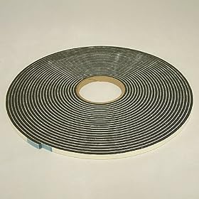 JVCC SCF-01 Single Coated Foam Tape (low density): 3/16 in. thick foam x 3/8 in. x 50 ft. (Black)