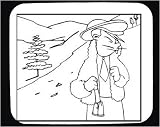 Decorated Mouse Pad with cold, “black and white”, mountains, season, winters, Switzerland, Europe, child, hat, snow, looking, coat, watching, jacket thumbnail