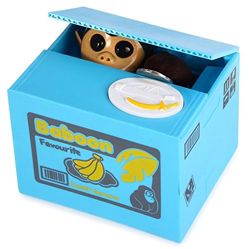 WayInÂ® Creative Electric Steal Money Monkey Coins / Piggy Bank with Sound Effects