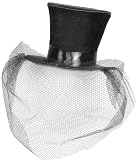 Mini Satin Top Hat - Black