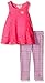 Juicy Couture Big Girls' Pink Top with Printed Stretch Jersey Pants Set
