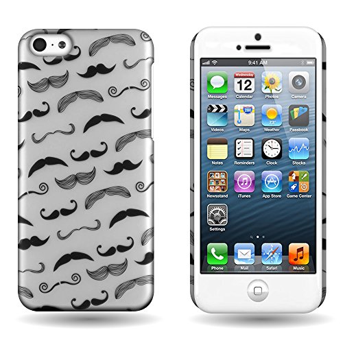 iPhone 5c Hard Case, CoverON® [Snap Fit Series] Hard Design Slim Protective Phone Cover Case for Apple iPhone 5c - Fun Mustaches