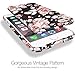 iPhone 6 Plus case flowers, Akna 2nd Generation of Stylish-fit Series, Retro Floral Pattern Rubber Feel Coating Hard Case for iPhone 6 Plus [Berlin Black](U.S)