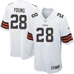 Cleveland Browns #28 Usama Young Game White Men Jersey(X-Large)
