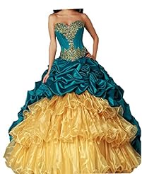 Applique Pleated Sweetheart Quinceanera Dress 