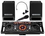 Click for larger image and other views for Emerson DJG200 Dual CD/CDG DJ Karaoke Player/Mixer with Amplifier, Speakers and 30 Songs