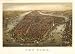 1873 BEAUTIFUL WALL MAP NEW YORK BROOKLYN BATTERY PARK