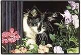 First Spring Kitten Doormat Cat Sueellen Ross Fiddler's Elbow
