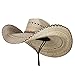 Mexican Style Wide Brim Straw Hat - Natural OSFM