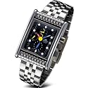 adee kaye rectangle chronograph colorful hands and shapes