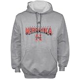 adidas Nebraska Cornhuskers Ash Stacked Hoody Sweatshirt