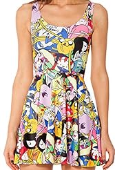 Girls Sexy Sleeveless Tank Stretchy Pleated Summer Skater Dress/Mini Dress 