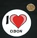 3 button / pin printed with I love Odon