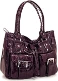 Patent ''Ellie'' Purses - Purple, Burgundy or Black & Brown