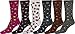 Sakkas Women's Poly Blend Soft and Stretchy Crew Pattern Socks Assorted 6-pack