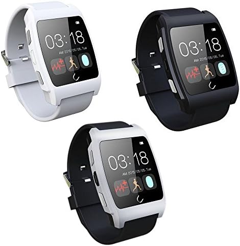 BAB® UX Smart Watch with Heart Rate Monitor for Apple iphone 4/4S/5/5C/5S Samsung S2/S3/S4/Note 2/Note 3 - White