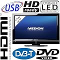 MEDION "LIFE" MD 20277 P13102 46,9cm / 18,5" LED TV DVD-Player DVB-T MPEG4 xVid USB � USB-Anschluss f�r MP3- und JPG-Wiedergabe