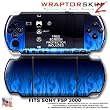 Fire Blue WraptorSkinz Skin and Screen Protector Kit fits Sony PSP 3000