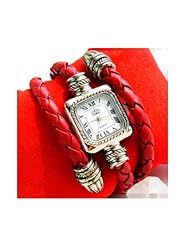 Lovely Leather Strap fashion ladys womens bracelet watches wrist bangle watch WP@TGZ153755R