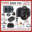 Canon EOS Rebel T3i Pro Kit Featuring Canon EF-S 18-200mm f/3.5-5.6 IS Autofocus Lens, Also Includes: 0.45x High Definition Wide Angle Lens & 2x Telephoto HD Lens, 2 Extra LP-E8 Replacement Batteries & Travel Charger, 32GB SDHC Memory Card & Reader, HDMI Cable, Deluxe Carrying Case, Dedicated Flash and Much More...