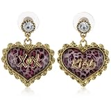 Betsey Johnson Lovely Leopard Heart Drop with 