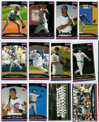 2006 Topps Chicago Cubs Baseball Cards Complete Team Set (25 cards including Kerry Wood, Mark Prior, Greg Maddux & more)