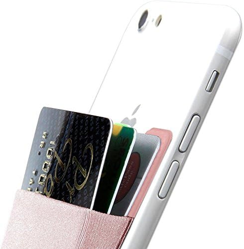Cell Phone Adhesive Card Holder, Alope (TM) Ultra Slim Wallet Case Pouch Stick-on ellphone Such As iPhone Andriod (Rose Gold)