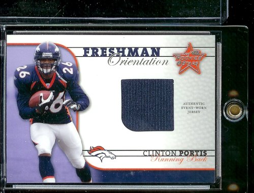 2002 Leaf Rookies & Stars Clinton Portis Freshman Orientation Jersey 464/650 Denver Broncos Football Card - Mint Condition - Shipped In Protective Display Case