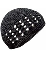 Luxury Divas Black Crochet Beanie Skull Cap Hat