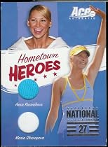 2006 Ace Authentic Tennis Anna Kournikova & Maria Sharapova Double Shirt Swatch Card- Serial #'d to only 1200 Made- Contains swatches from game worn shirts from both Tennis superstars!!
