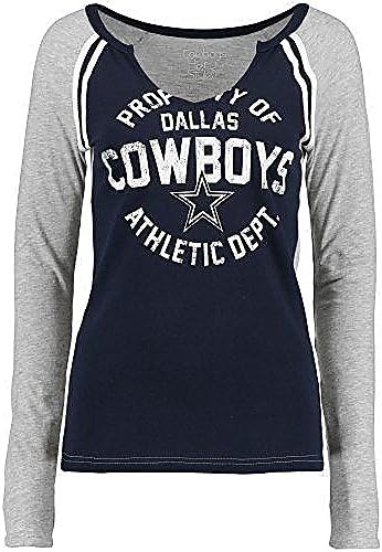 Ladies Dallas Cowboys Blue Lovejoy Raglan Long Sleeve T Shirt (Large)