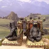 Rustic Bear & Pinecone Bookends