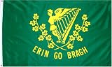 Ireland Erin Go Bragh Flag - 3 foot by 5 foot Polyester (NEW)