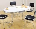 50's Retro Nostalgic Style Chrome Plated Oval Dining Table