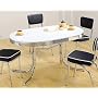 50's Retro Nostalgic Style Chrome Plated Oval Dining Table