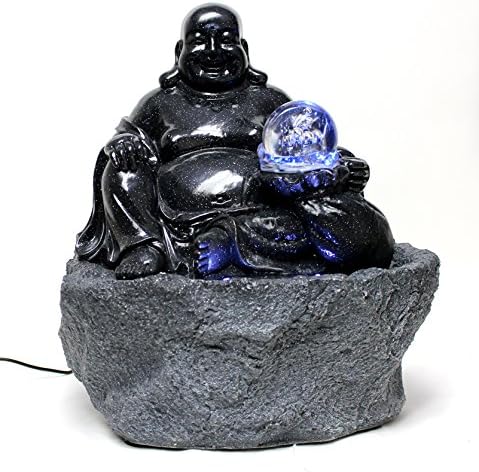 Lucky Buddha Tabletop Water Fountain