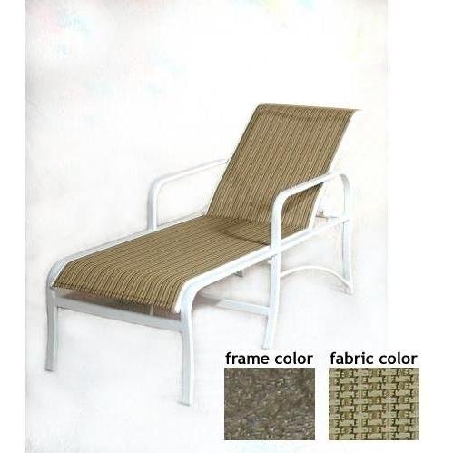 Sunnibay Aluminum Sling Chaise Lounge With Scavo Bronze Frame And B0652 Fabric