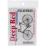Deep Red Stamps Vintage Bicycle Velo Rubber Stamp