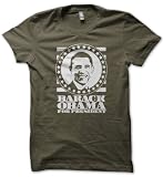 Obama for President White on American Apparel Fine Jersey Shirt