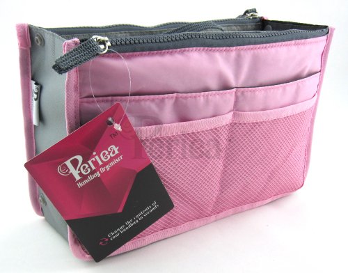 Periea Handbag Organizer, 12 Compartments - Chelsy (Pink, Medium)