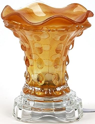Orange Electric Glass Fragrance Scented Oil Diffuser (Burner / Warmer / Lamp) with Dimmer Switch -