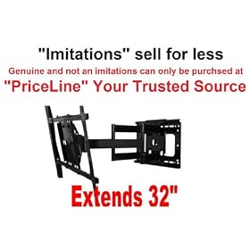 Articulating Dual-Arm Swiveling Tilting Wall Mount Bracket for LCD/PLASMA 32