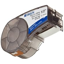 Brady M21-500-499 16' Length, 0.5" Width, B-499 Nylon Cloth, Black On White Color, BMP 21 Mobile Printer ID PAL And LABPAL Printer Label