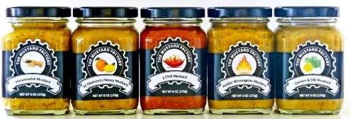 Mustard Lovers 5 Jar Connoisseur Selection Gift Free Shipping
