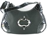 Guess Kismet Logo Large Hobo in Coal (GUESS HANDBAGS, PURSES, BAGS)