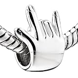 Pugster Jewelry I Love You Gesture 925 Sterling Silver Beads Fits Pandora Chamilia Biagi Charms Bracelet