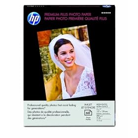 HP Premium Plus Photo Paper, high gloss, (60 sheets, 5 x 7-inch borderless)